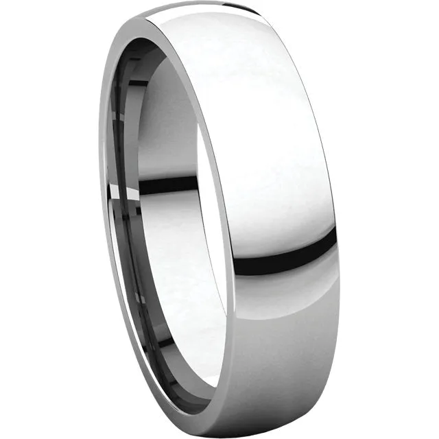 Platinum 5mm Light Comfort Fit Band, Size 8