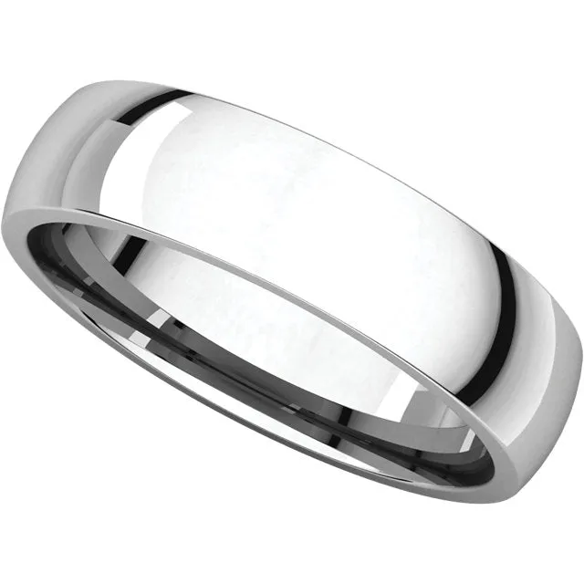 Platinum 5mm Light Comfort Fit Band, Size 8