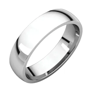 Platinum 5mm Light Comfort Fit Band, Size 8
