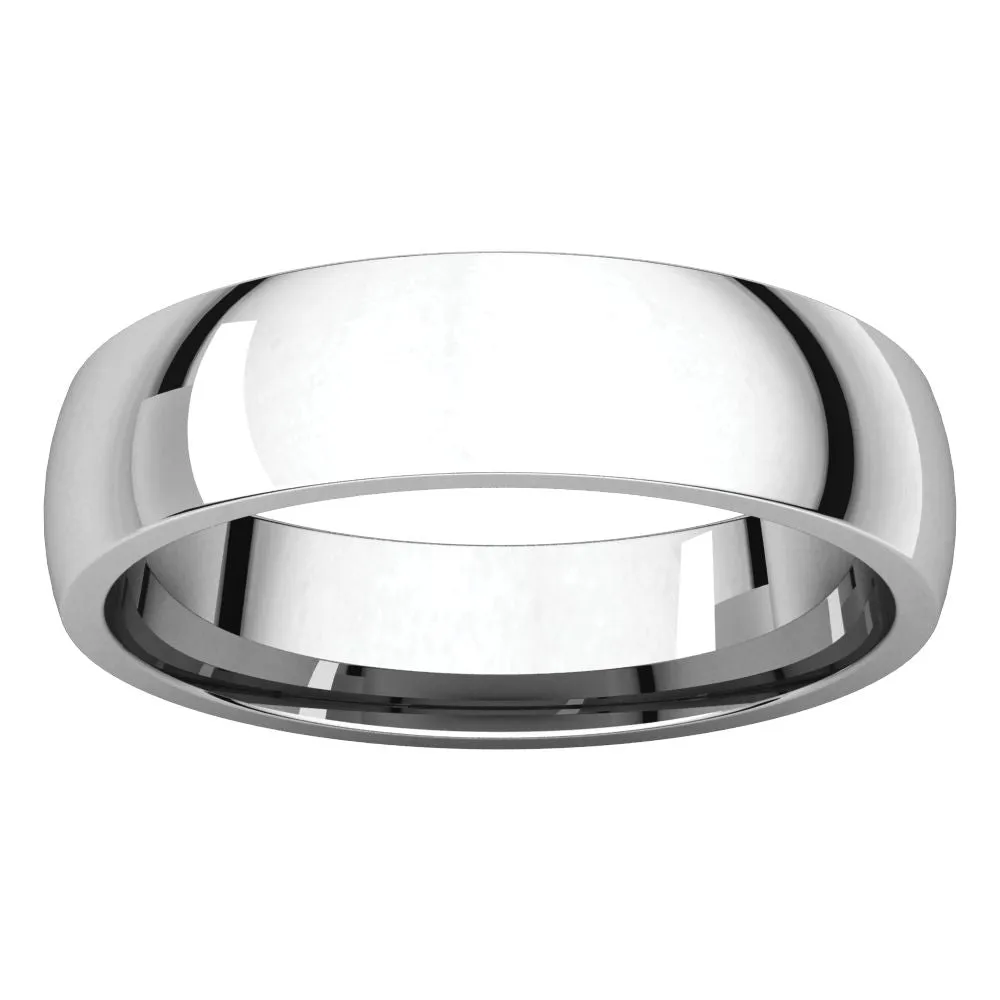 Platinum 5mm Light Comfort Fit Band, Size 8