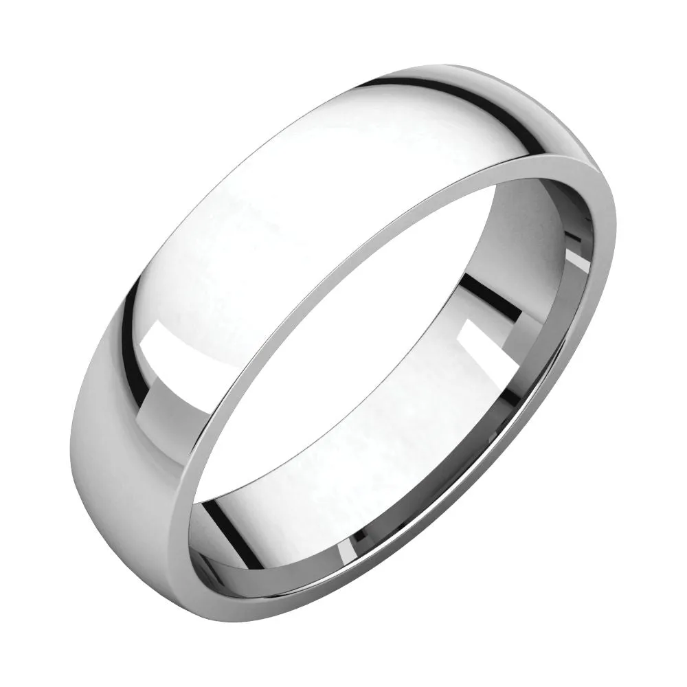Platinum 5mm Light Comfort Fit Band, Size 8