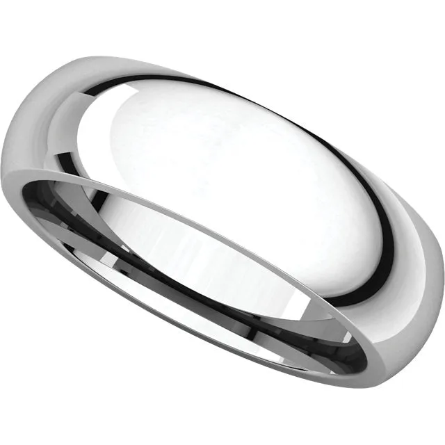 Platinum 6mm Comfort Fit Band, Size 6.5