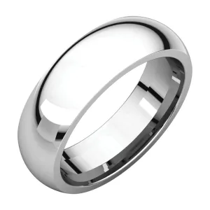 Platinum 6mm Comfort Fit Band, Size 6.5