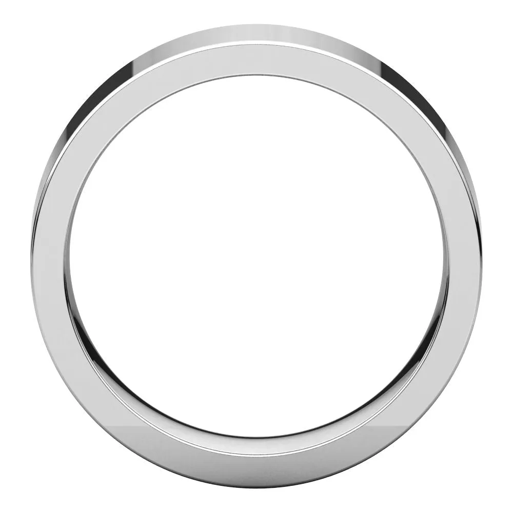 Platinum 6mm Flat Comfort Fit Band, Size 8.5