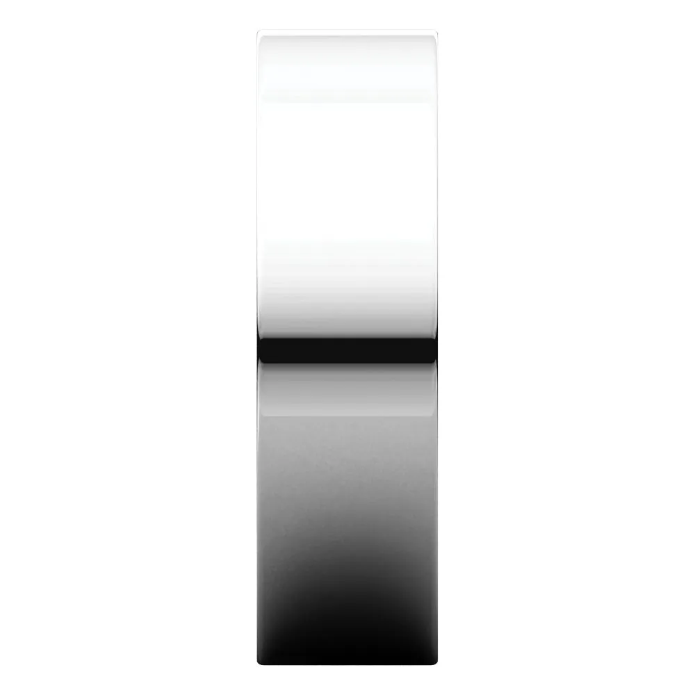 Platinum 6mm Flat Comfort Fit Band, Size 8.5
