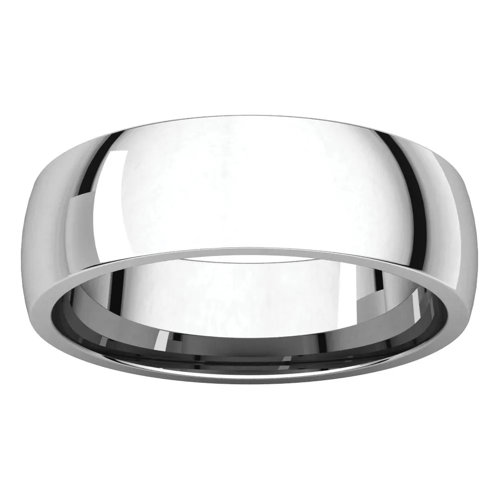 Platinum 6mm Light Comfort Fit Band, Size 10.5