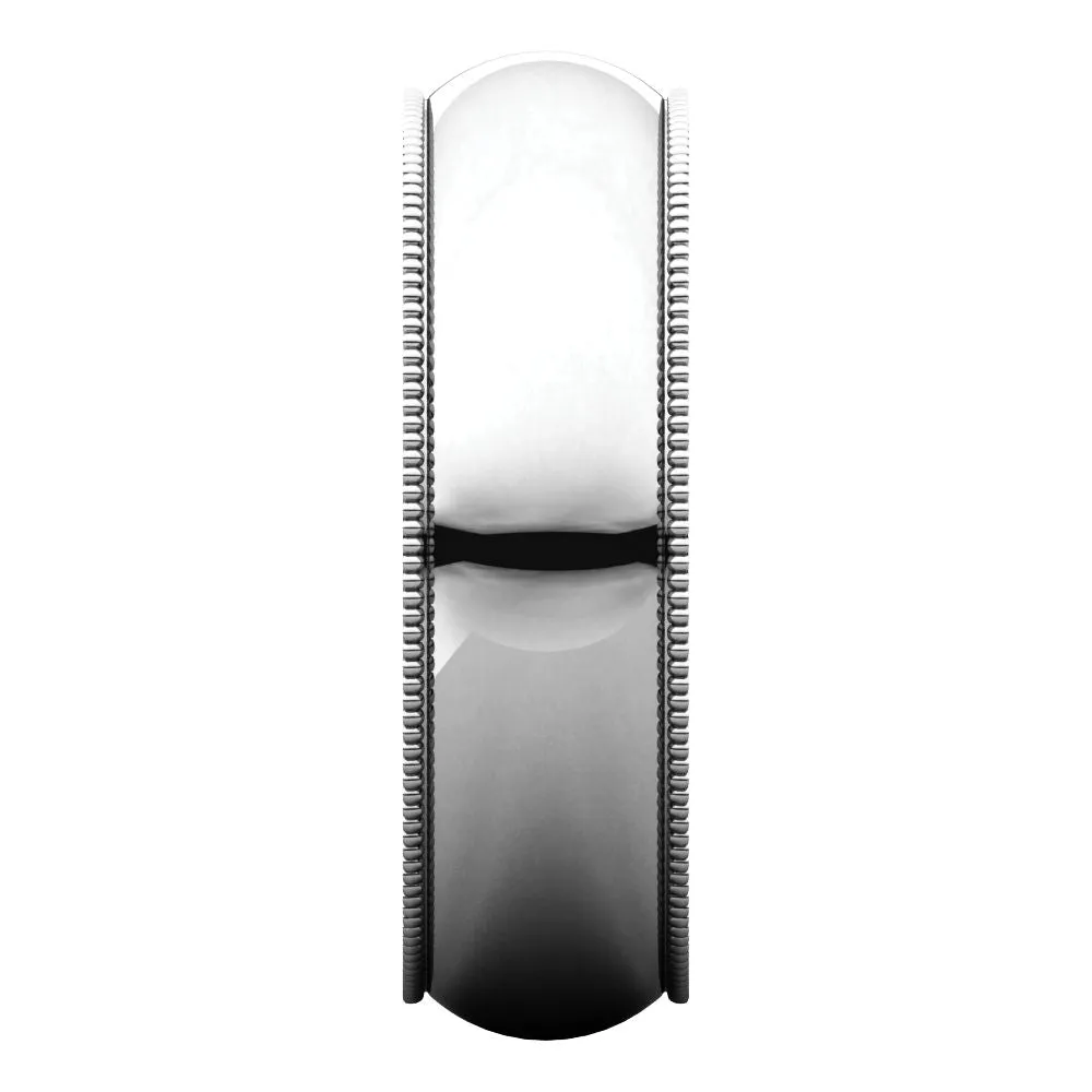 Platinum 6mm Milgrain Band, Size 9.5