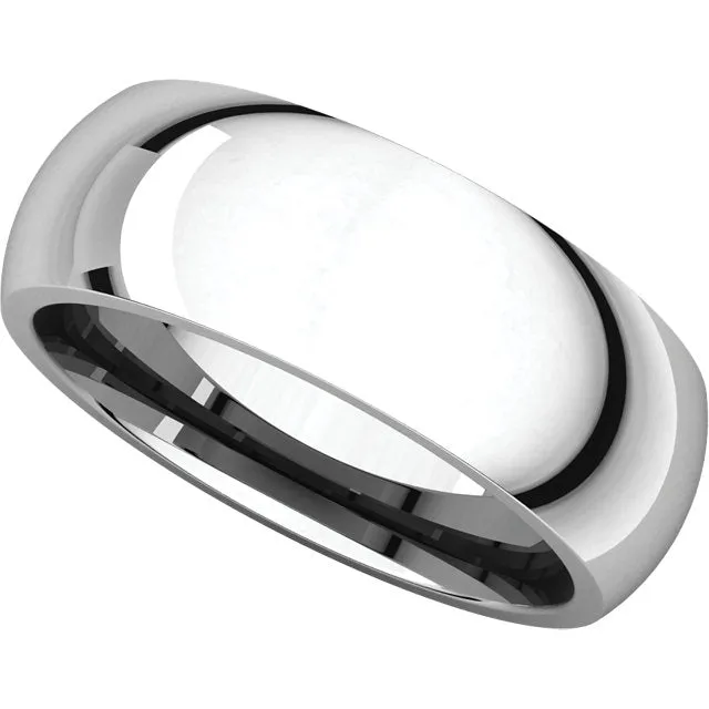 Platinum 7mm Comfort Fit Band, Size 10