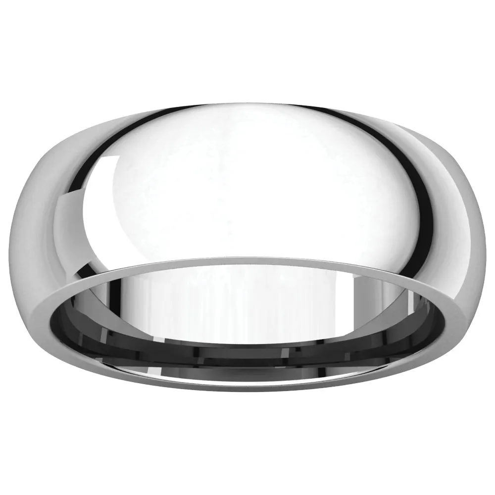 Platinum 7mm Comfort Fit Band, Size 10