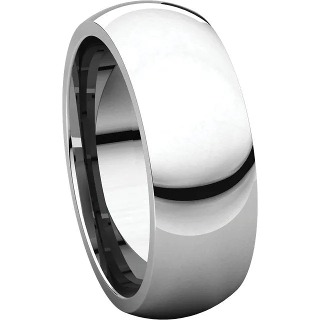 Platinum 7mm Comfort Fit Band, Size 10