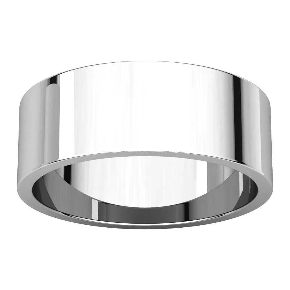 Platinum 7mm Flat Band, Size 12.5
