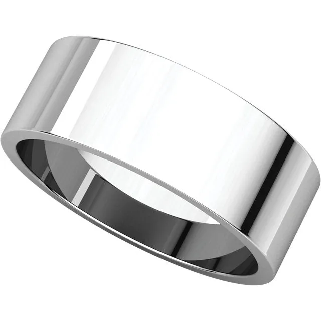 Platinum 7mm Flat Band, Size 12.5