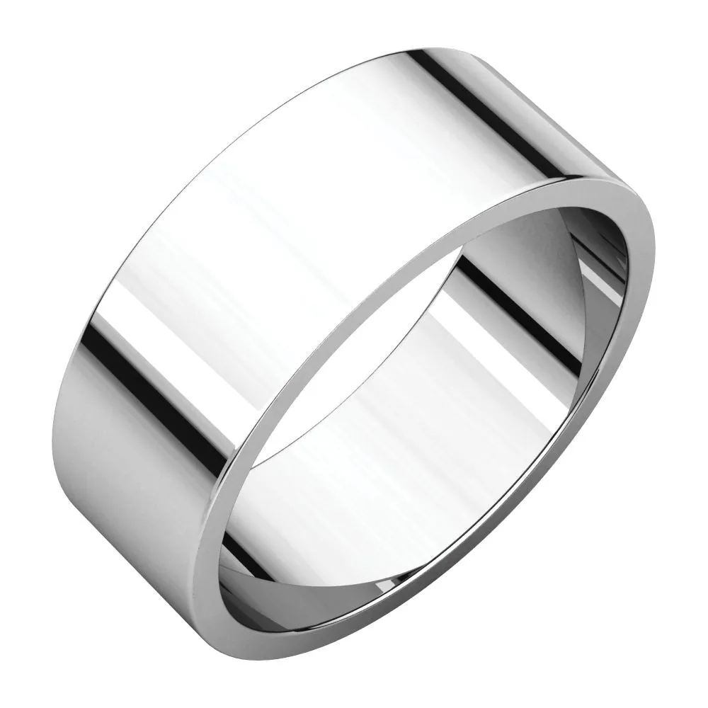 Platinum 7mm Flat Band, Size 12.5