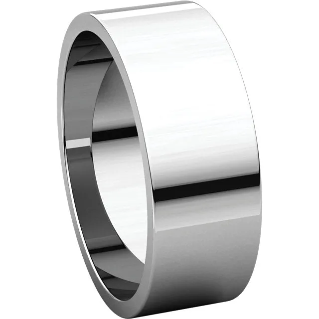 Platinum 7mm Flat Band, Size 12.5