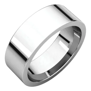 Platinum 7mm Flat Comfort Fit Band, Size 10