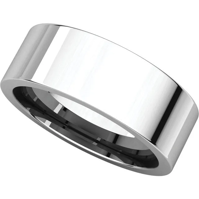 Platinum 7mm Flat Comfort Fit Band, Size 10