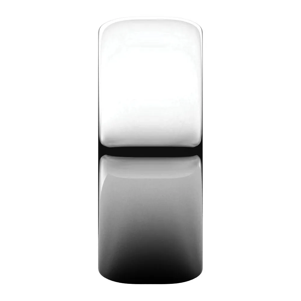 Platinum 8mm Half Round Band, Size 11