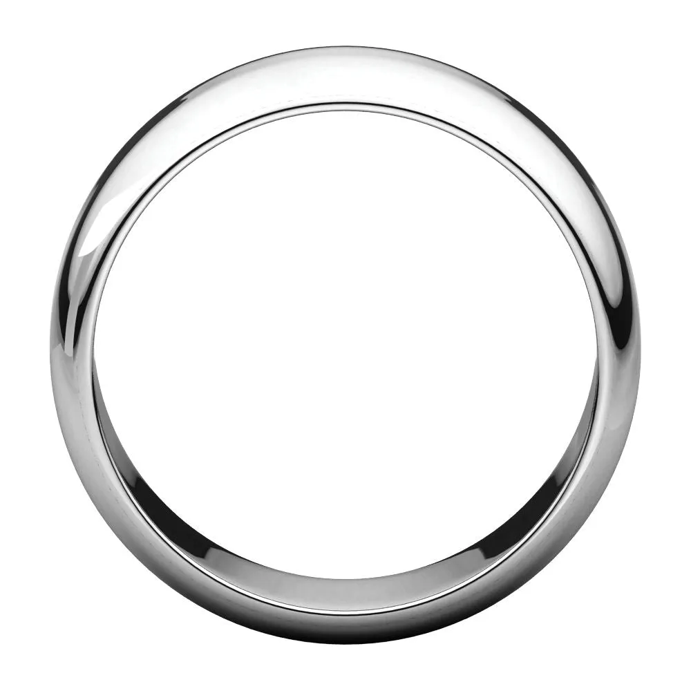 Platinum 8mm Half Round Band, Size 11