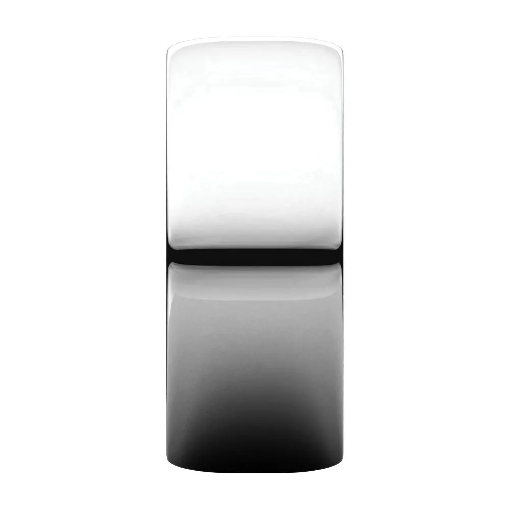 Platinum 8mm Half Round Light Band, Size 11.5