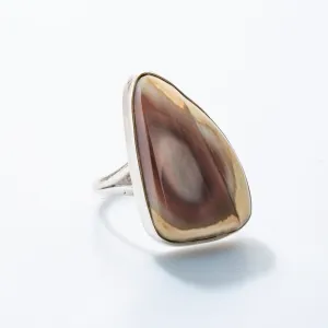 Polychrome Jasper Abstract Ring Size 8.5