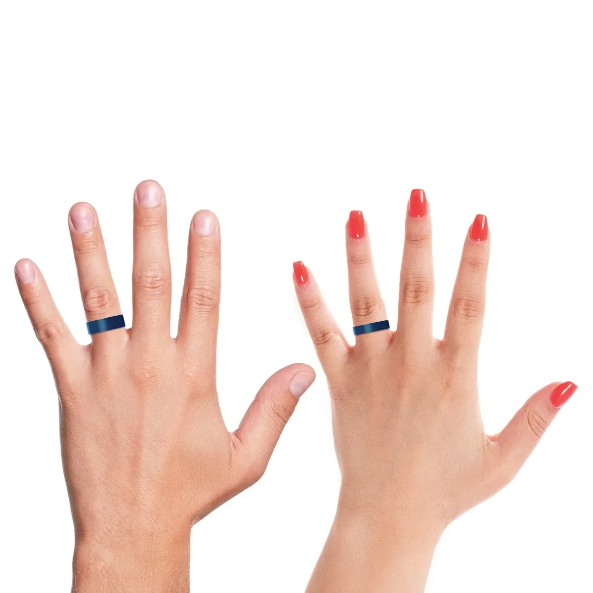 RAPIDO | Zebra Wood, Blue Tungsten Ring, Brushed, Flat