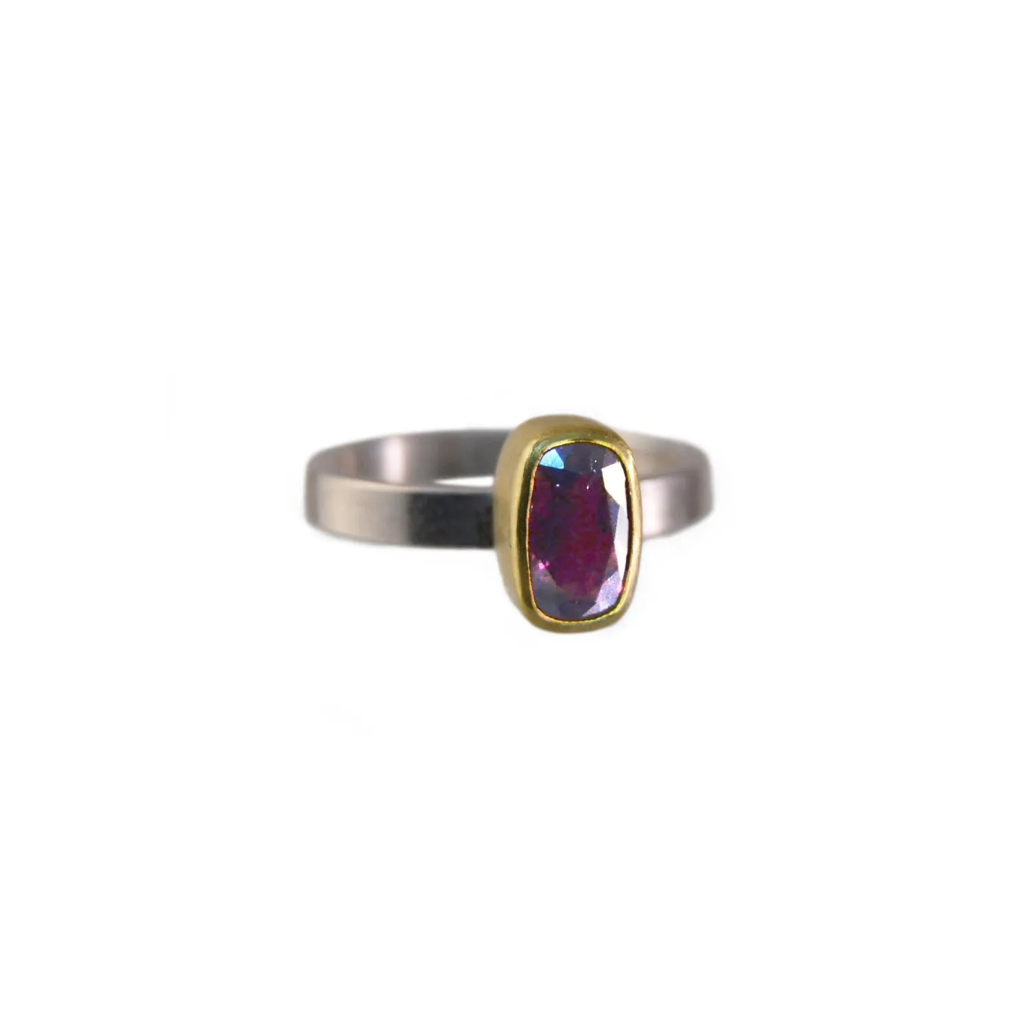 Red Spinel Stacking Ring