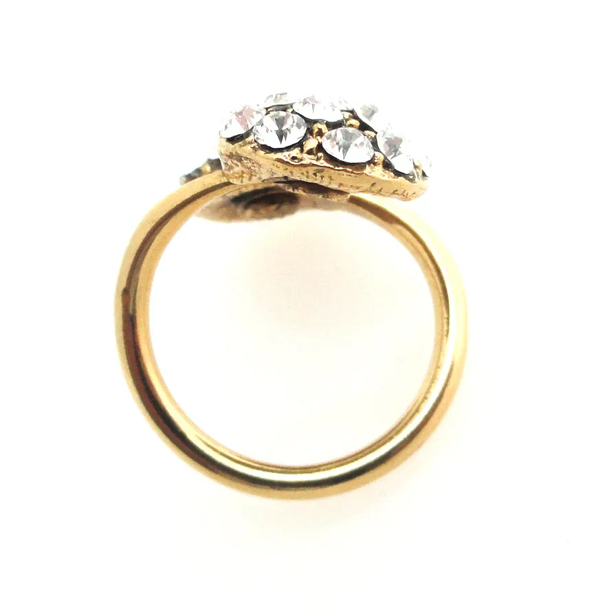Rhinestone circular ring