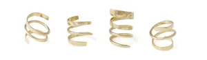 Ribbon Ring Set in Gold