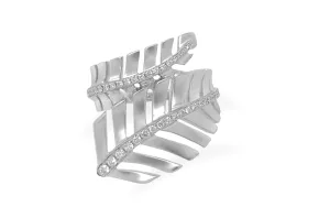 Ring 18kt Gold Palm Leaf with Diamonds