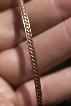 Ring Diagonal Lines Stock Shank 2.6mm Double Dots Metal Wire - Rings Bracelets Pendants Metalwork Variety of Metals