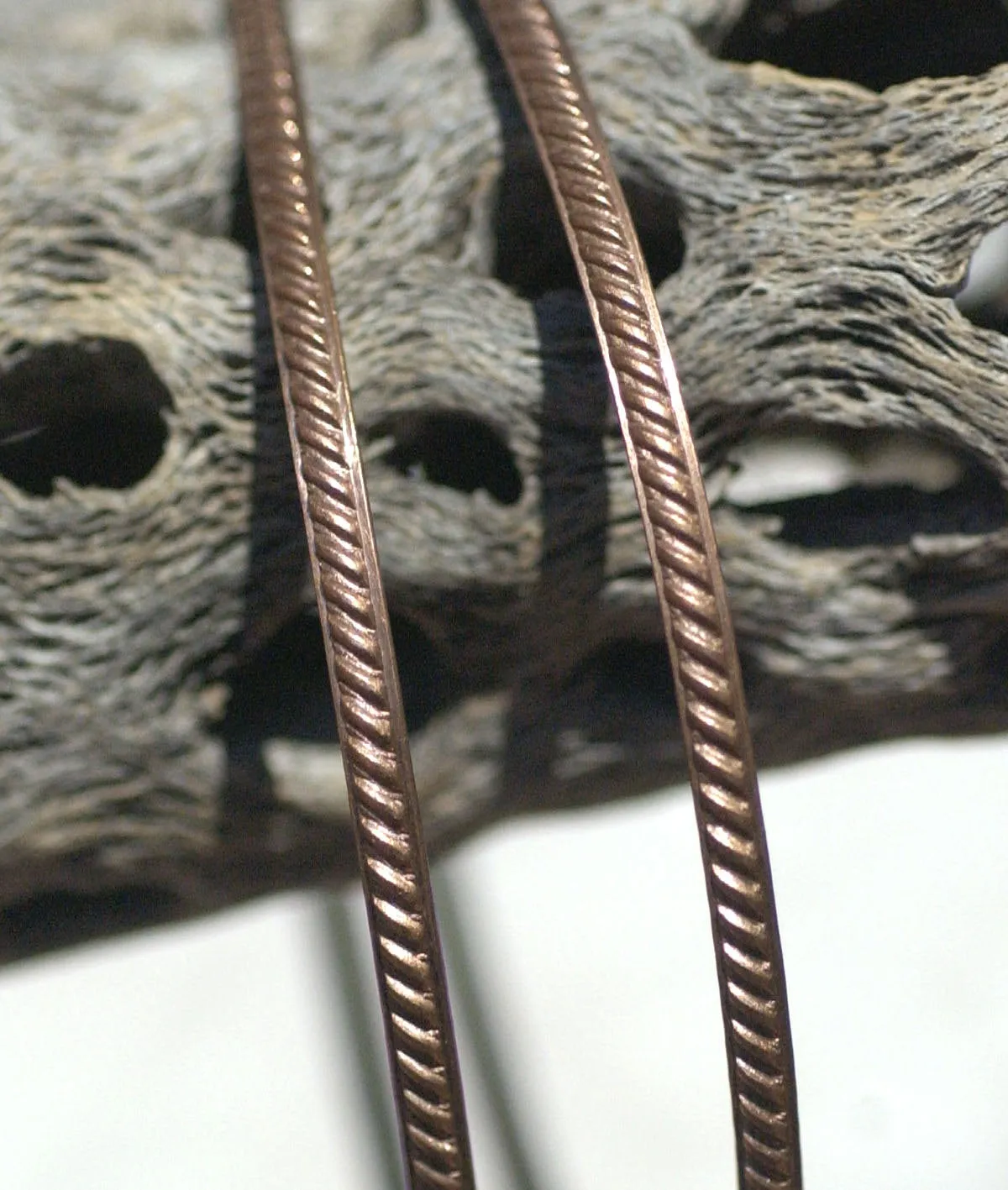 Ring Diagonal Lines Stock Shank 2.6mm Double Dots Metal Wire - Rings Bracelets Pendants Metalwork Variety of Metals