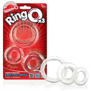 Ringo X3 Cock Rings - Clear - Each