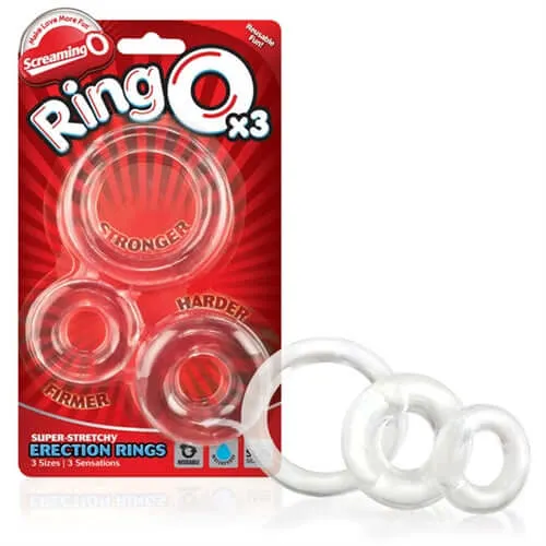Ringo X3 Cock Rings - Clear - Each