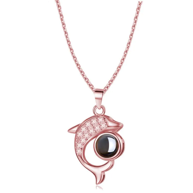 Rings Necklaces 100 language i love you Projection Jewelry Valentine or anytime gift