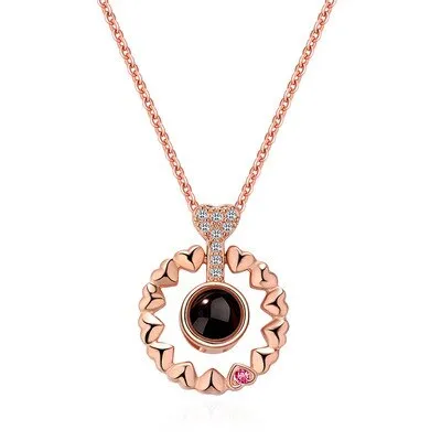 Rings Necklaces 100 language i love you Projection Jewelry Valentine or anytime gift