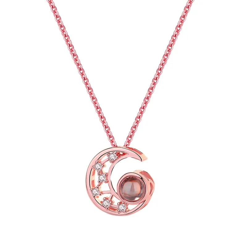 Rings Necklaces 100 language i love you Projection Jewelry Valentine or anytime gift