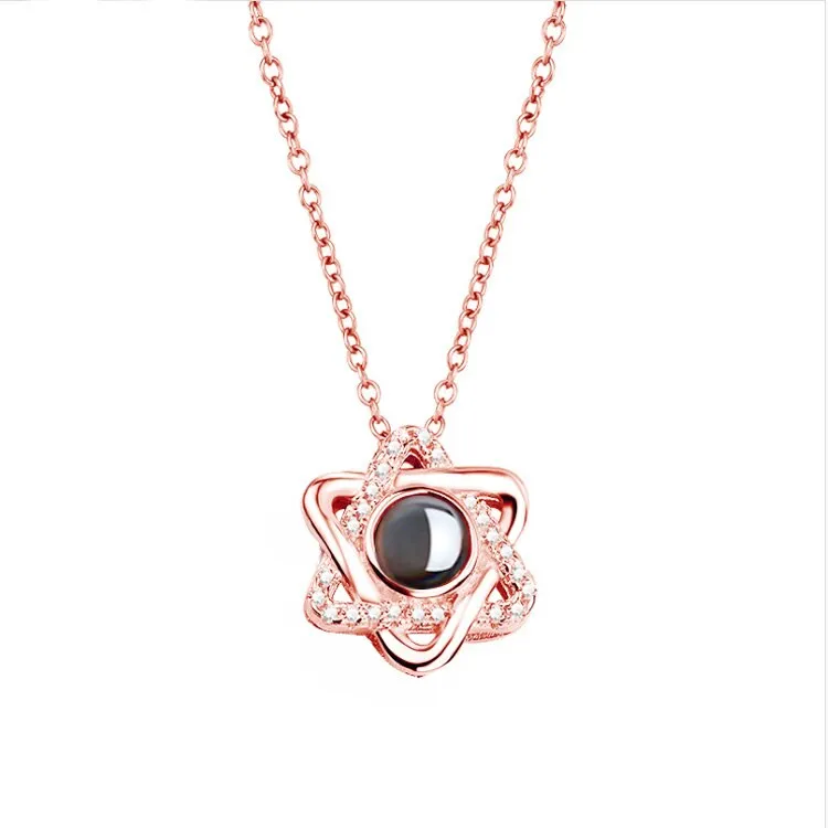 Rings Necklaces 100 language i love you Projection Jewelry Valentine or anytime gift