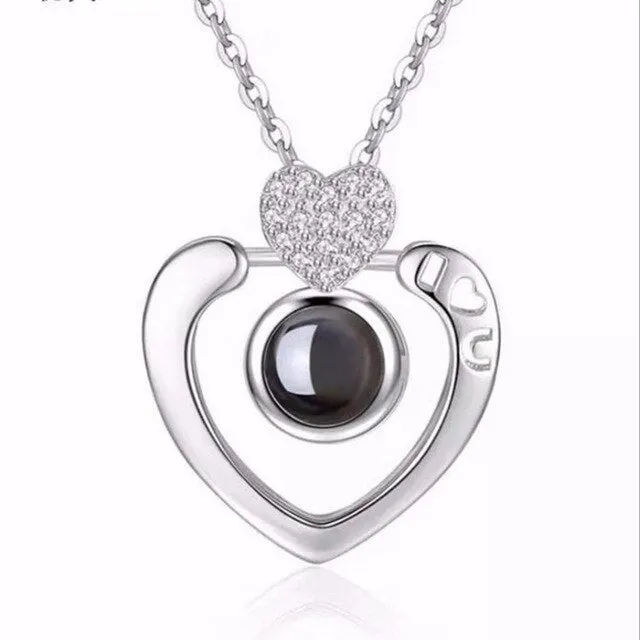 Rings Necklaces 100 language i love you Projection Jewelry Valentine or anytime gift