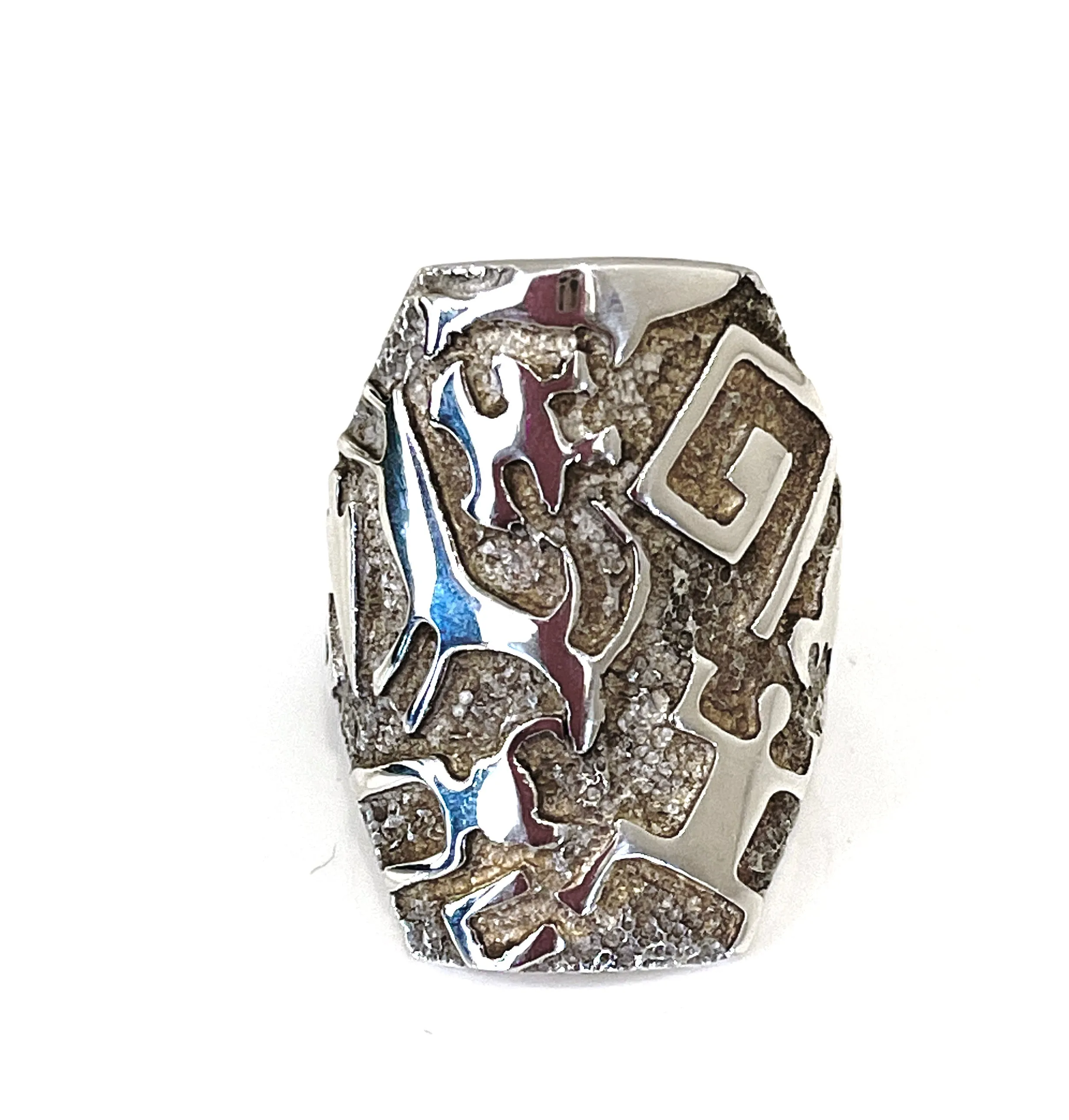 Rock Art Rectangular Ring