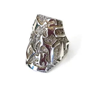 Rock Art Rectangular Ring