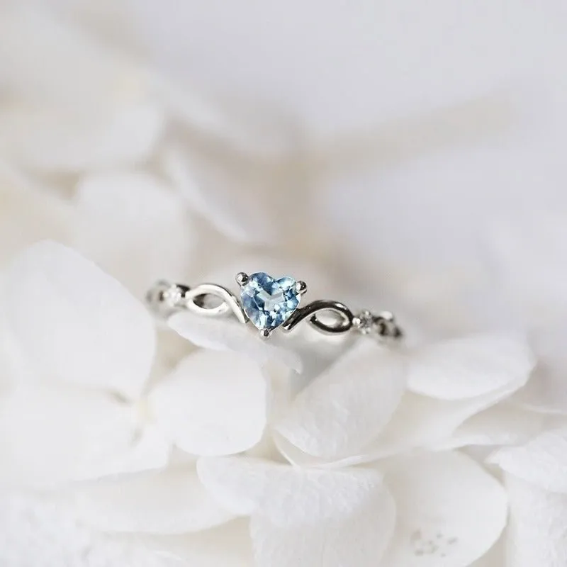 Romantic Gift Heart Ring Zircon For Women Anniverssary Jewelry
