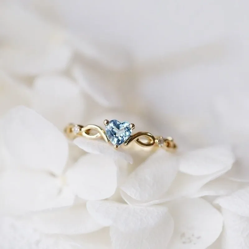 Romantic Gift Heart Ring Zircon For Women Anniverssary Jewelry