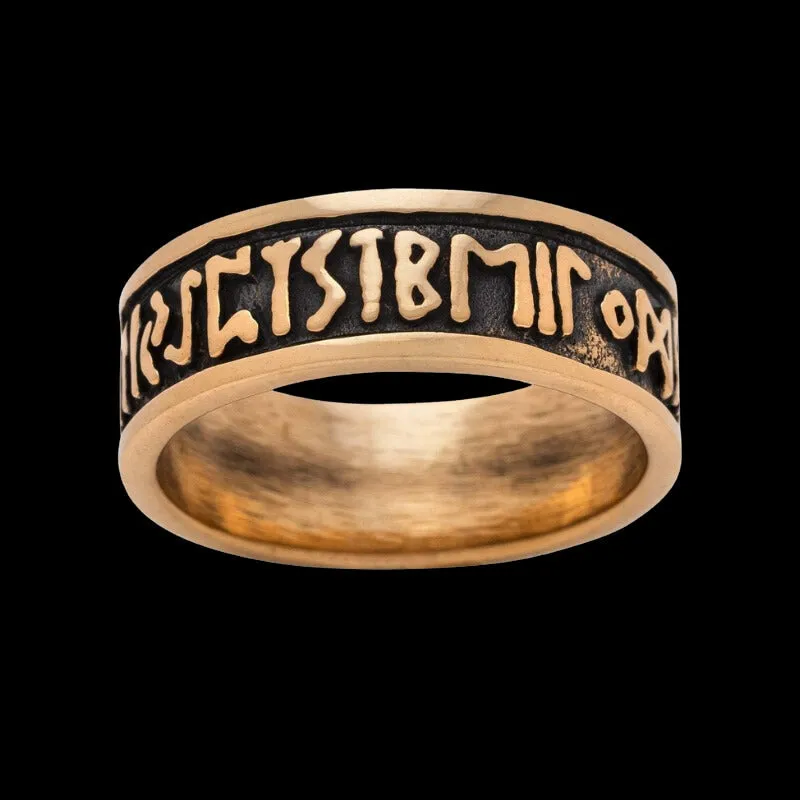 Runic Circle Bronze Ring