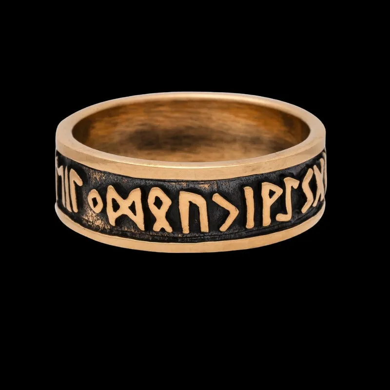 Runic Circle Bronze Ring