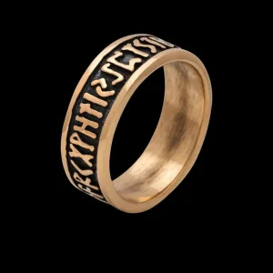 Runic Circle Bronze Ring