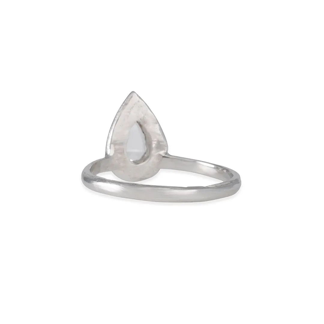 SALE - Vertical Pear Diamond Halo and Timber Guard Set