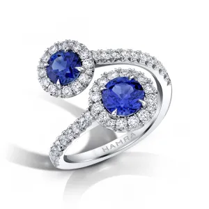 Sapphire & Diamond Embrace Ring