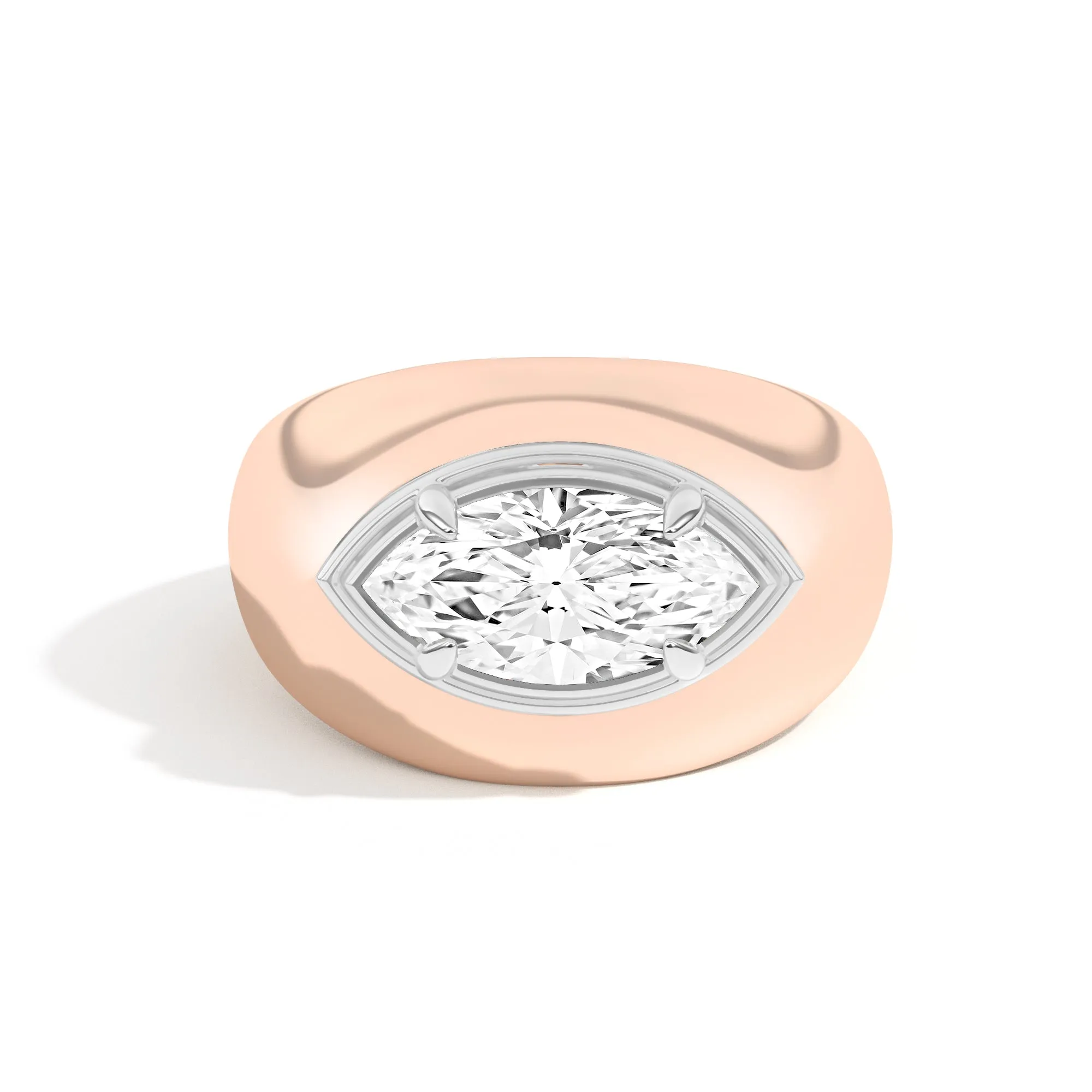 Scarpa Marquise Double Bezel Bombe Ring