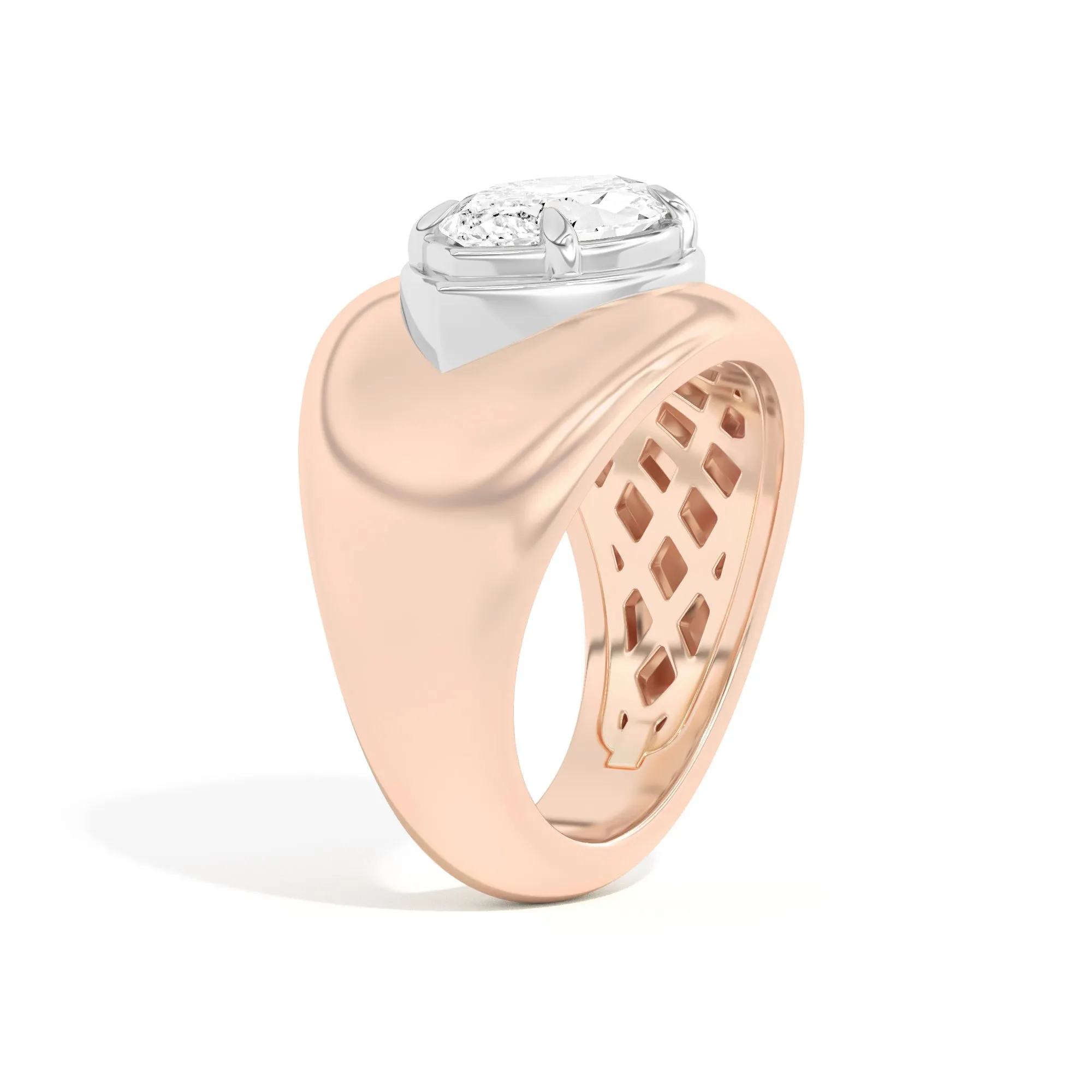 Scarpa Marquise Double Bezel Bombe Ring