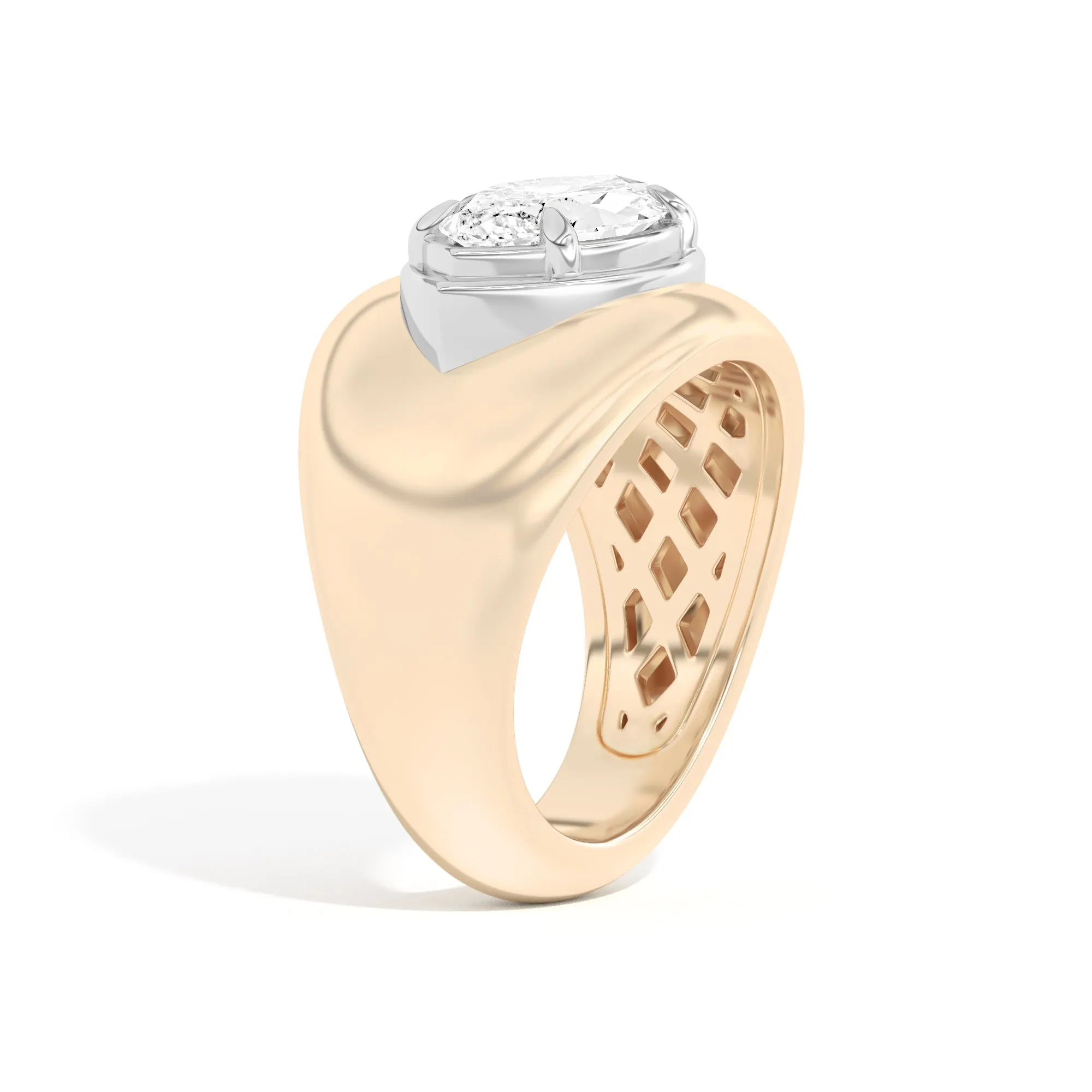Scarpa Marquise Double Bezel Bombe Ring